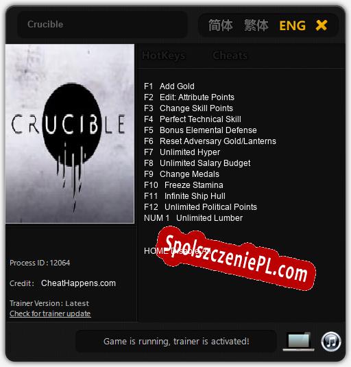 Crucible: Cheats, Trainer +13 [CheatHappens.com]