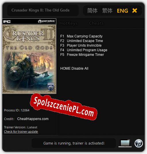 Crusader Kings II: The Old Gods: Cheats, Trainer +5 [CheatHappens.com]