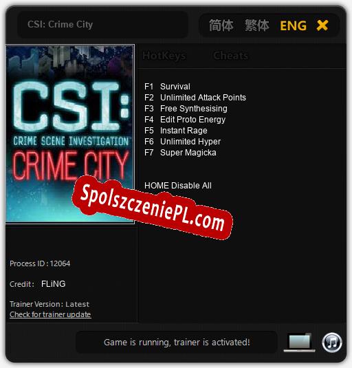 Treinador liberado para CSI: Crime City [v1.0.2]