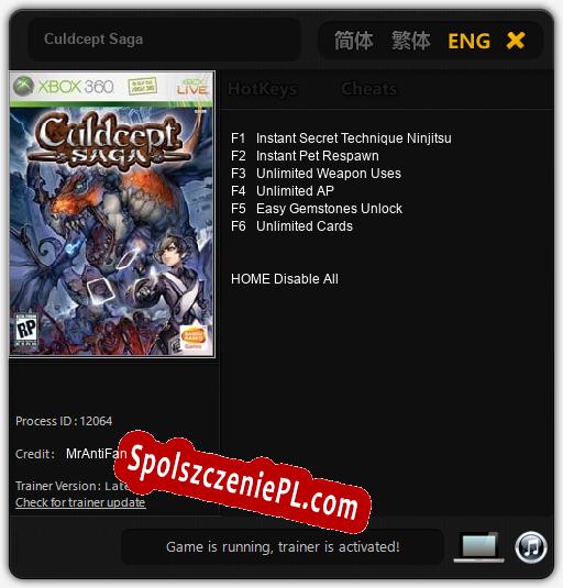 Culdcept Saga: Treinador (V1.0.26)