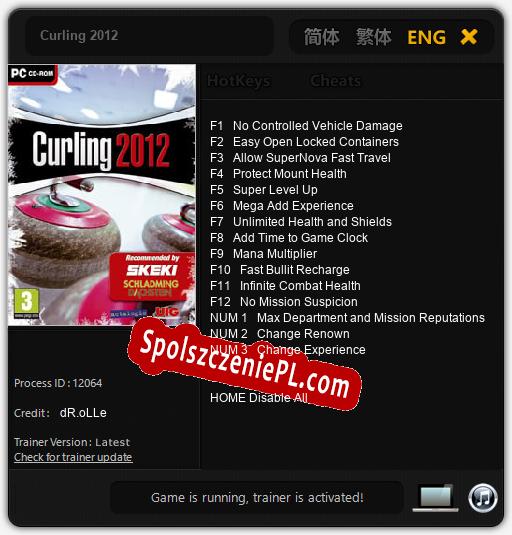 Treinador liberado para Curling 2012 [v1.0.7]