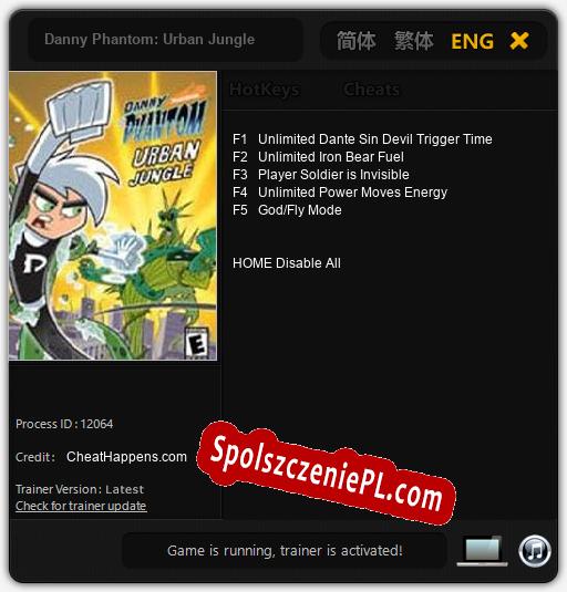 Danny Phantom: Urban Jungle: Trainer +5 [v1.5]