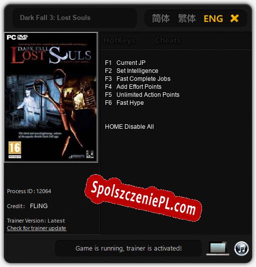 Dark Fall 3: Lost Souls: Cheats, Trainer +6 [FLiNG]