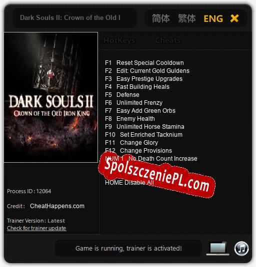 Dark Souls II: Crown of the Old Iron King: Cheats, Trainer +13 [CheatHappens.com]