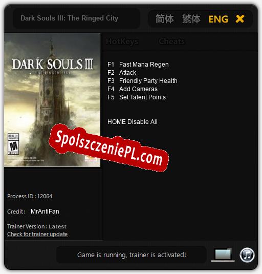 Dark Souls III: The Ringed City: Trainer +5 [v1.6]