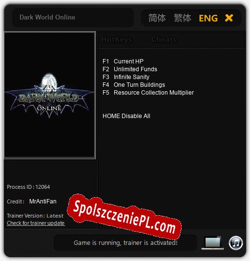 Dark World Online: Trainer +5 [v1.7]