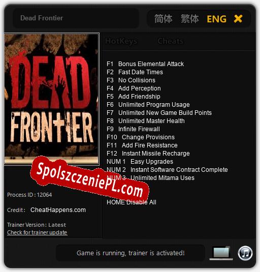 Dead Frontier: Treinador (V1.0.59)