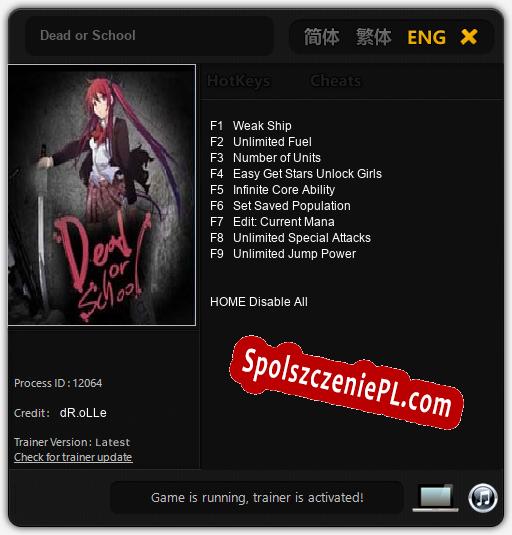 Dead or School: Trainer +9 [v1.7]