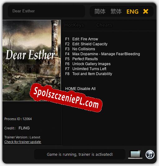 Dear Esther: Cheats, Trainer +8 [FLiNG]