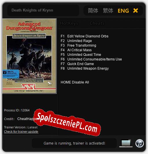 Death Knights of Krynn: Cheats, Trainer +8 [CheatHappens.com]