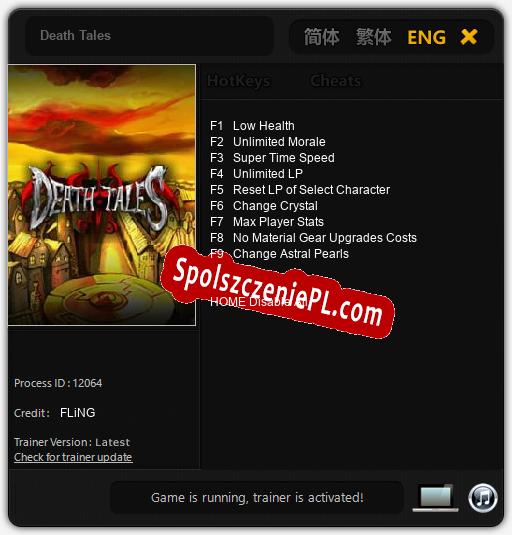 Death Tales: Treinador (V1.0.25)