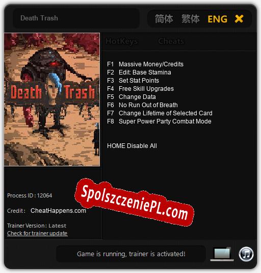 Death Trash: Cheats, Trainer +8 [CheatHappens.com]