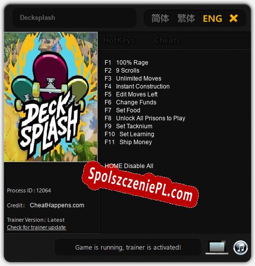 Treinador liberado para Decksplash [v1.0.1]