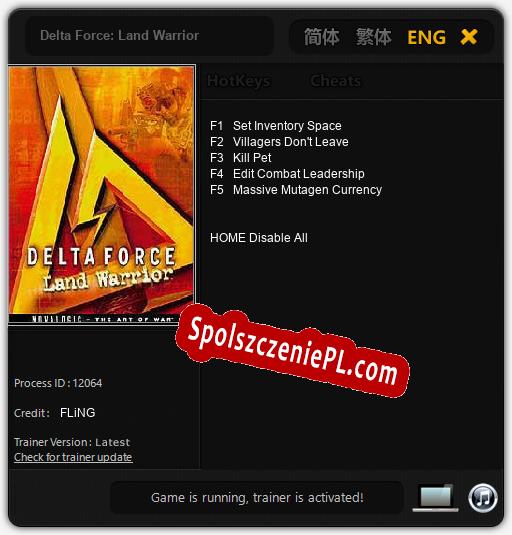 Delta Force: Land Warrior: Treinador (V1.0.26)