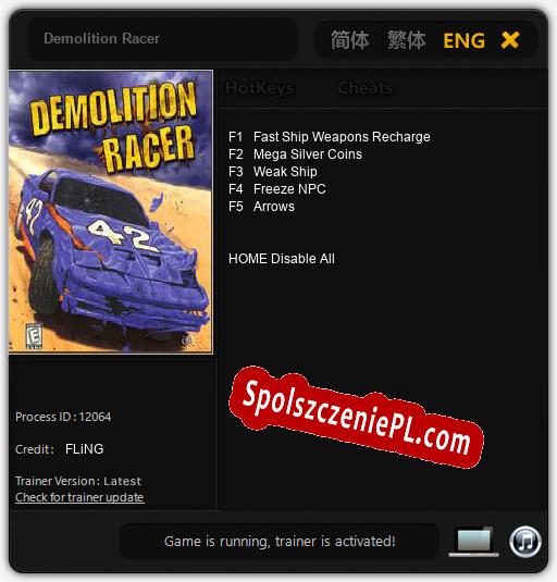 Demolition Racer: Cheats, Trainer +5 [FLiNG]