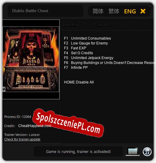 Diablo Battle Chest: Cheats, Trainer +7 [CheatHappens.com]