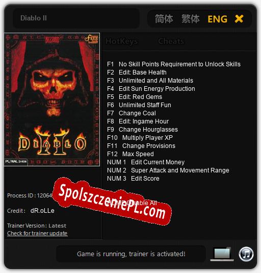 Diablo II: Cheats, Trainer +15 [dR.oLLe]