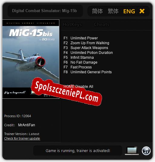 Digital Combat Simulator: Mig-15bis: Cheats, Trainer +8 [MrAntiFan]