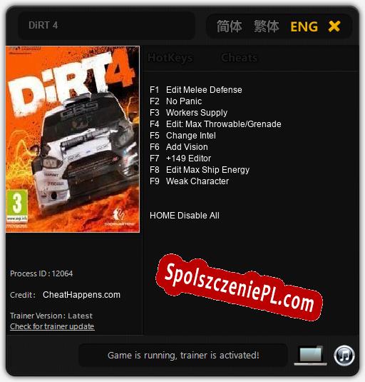 Treinador liberado para DiRT 4 [v1.0.5]