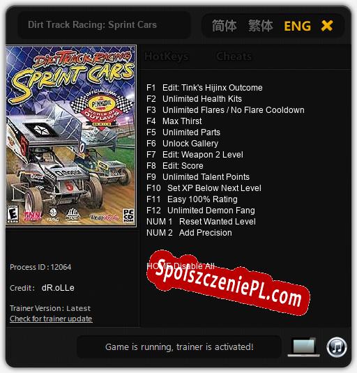 Dirt Track Racing: Sprint Cars: Cheats, Trainer +14 [dR.oLLe]