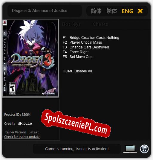 Disgaea 3: Absence of Justice: Trainer +5 [v1.3]