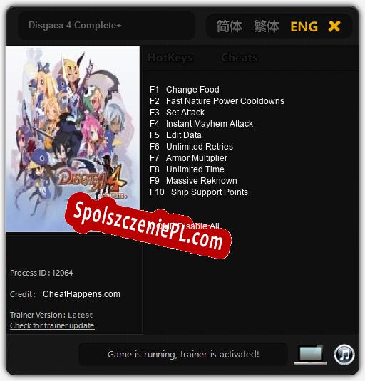 Disgaea 4 Complete+: Trainer +10 [v1.4]