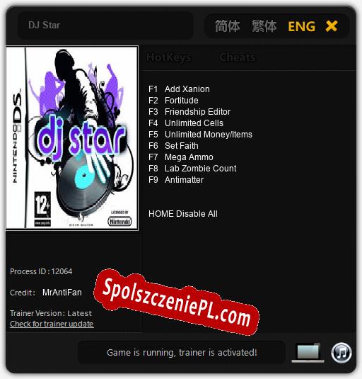 DJ Star: Cheats, Trainer +9 [MrAntiFan]