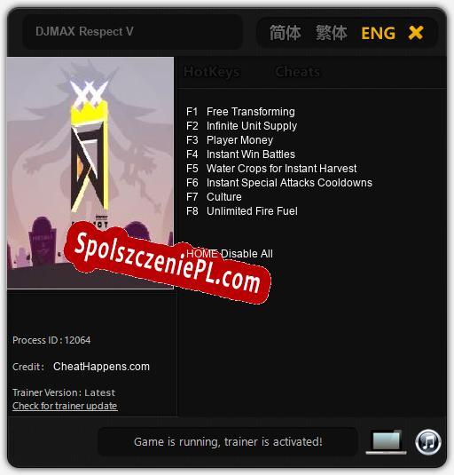 Treinador liberado para DJMAX Respect V [v1.0.4]