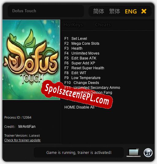 Dofus Touch: Trainer +12 [v1.4]