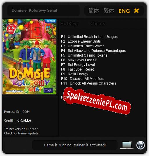 Domisie: Kolorowy Swiat: Cheats, Trainer +11 [dR.oLLe]