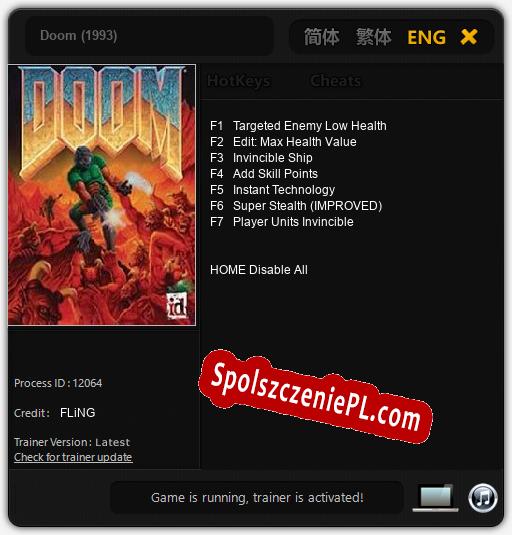 Doom (1993): Cheats, Trainer +7 [FLiNG]