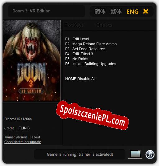 Doom 3: VR Edition: Cheats, Trainer +6 [FLiNG]