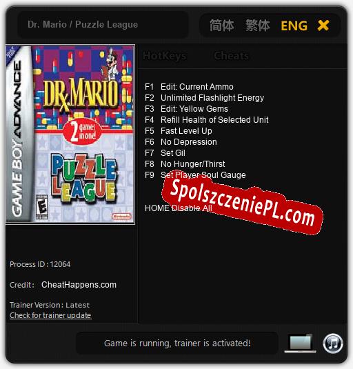 Dr. Mario / Puzzle League: Trainer +9 [v1.4]