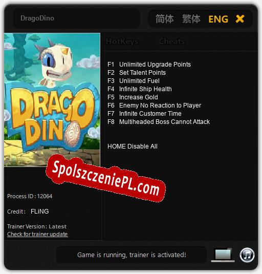 DragoDino: Cheats, Trainer +8 [FLiNG]