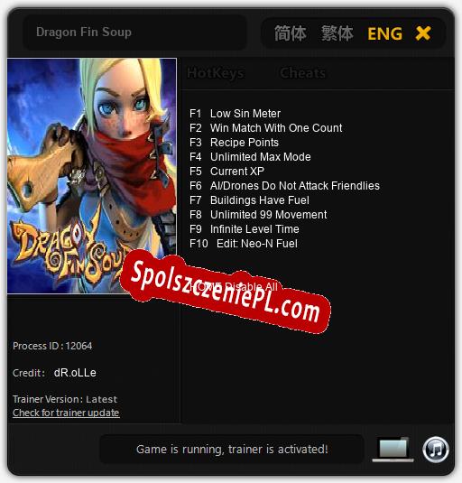 Treinador liberado para Dragon Fin Soup [v1.0.5]