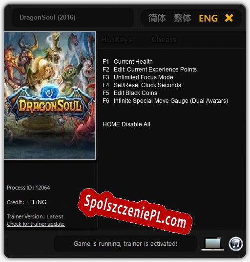 DragonSoul (2016): Cheats, Trainer +6 [FLiNG]