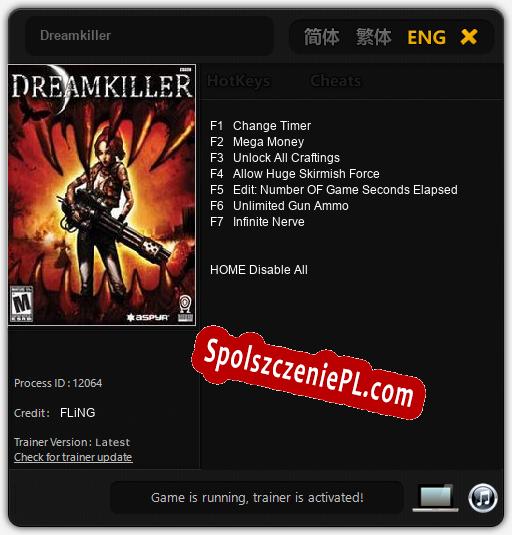 Dreamkiller: Cheats, Trainer +7 [FLiNG]