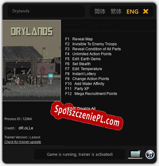 Drylands: Cheats, Trainer +12 [dR.oLLe]