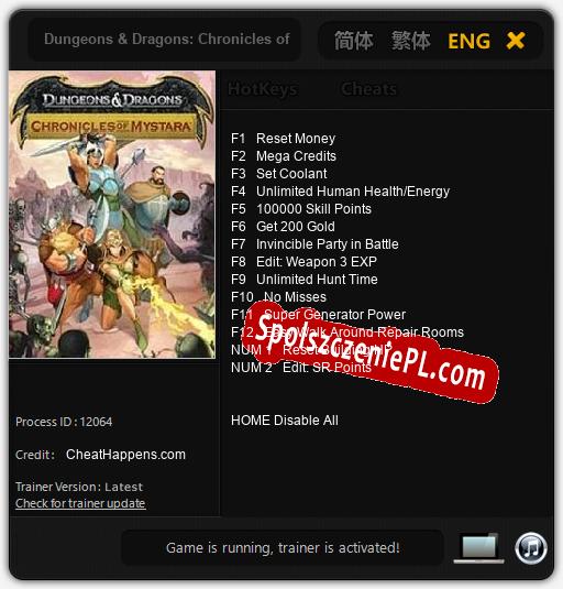 Dungeons & Dragons: Chronicles of Mystara: Cheats, Trainer +14 [CheatHappens.com]