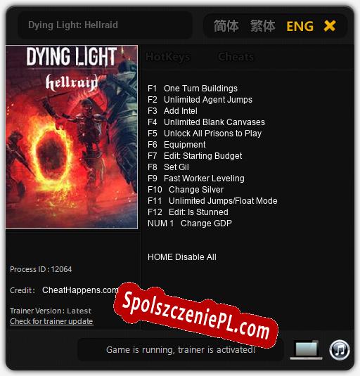 Dying Light: Hellraid: Trainer +13 [v1.2]