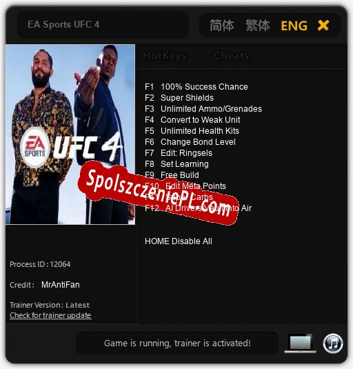 Treinador liberado para EA Sports UFC 4 [v1.0.6]