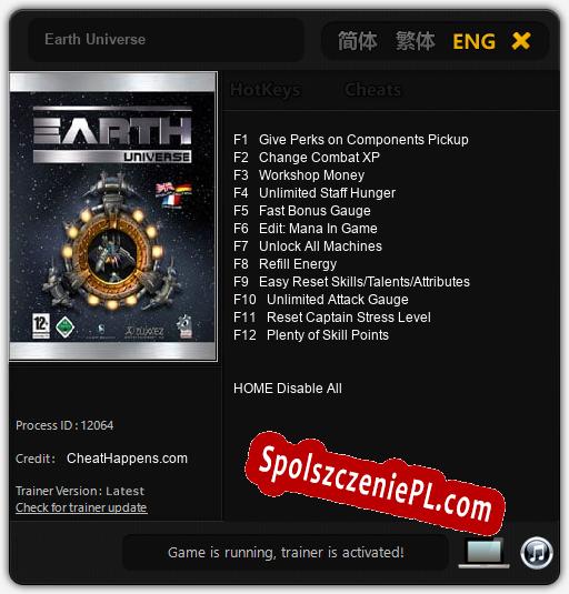 Earth Universe: Treinador (V1.0.48)