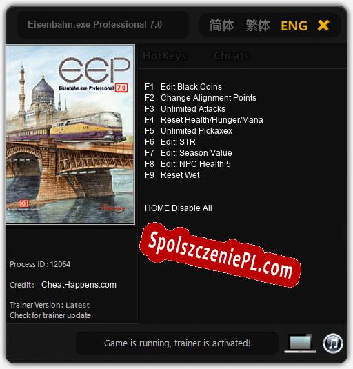 Treinador liberado para Eisenbahn.exe Professional 7.0 [v1.0.9]