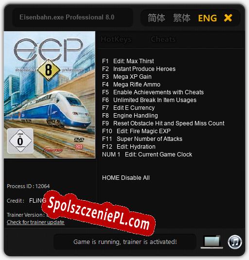 Eisenbahn.exe Professional 8.0: Cheats, Trainer +13 [FLiNG]
