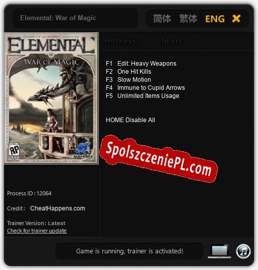 Elemental: War of Magic: Cheats, Trainer +5 [CheatHappens.com]