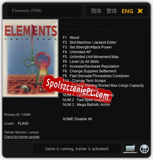 Treinador liberado para Elements (1994) [v1.0.3]