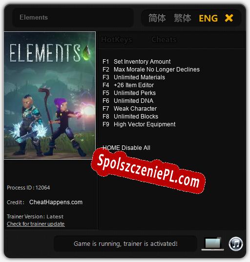 Elements: Cheats, Trainer +9 [CheatHappens.com]