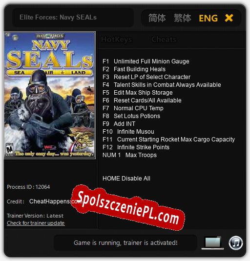 Elite Forces: Navy SEALs: Cheats, Trainer +13 [CheatHappens.com]