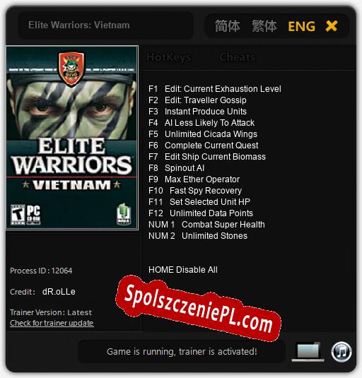 Treinador liberado para Elite Warriors: Vietnam [v1.0.6]