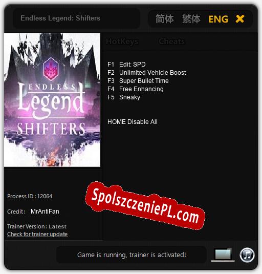 Endless Legend: Shifters: Cheats, Trainer +5 [MrAntiFan]